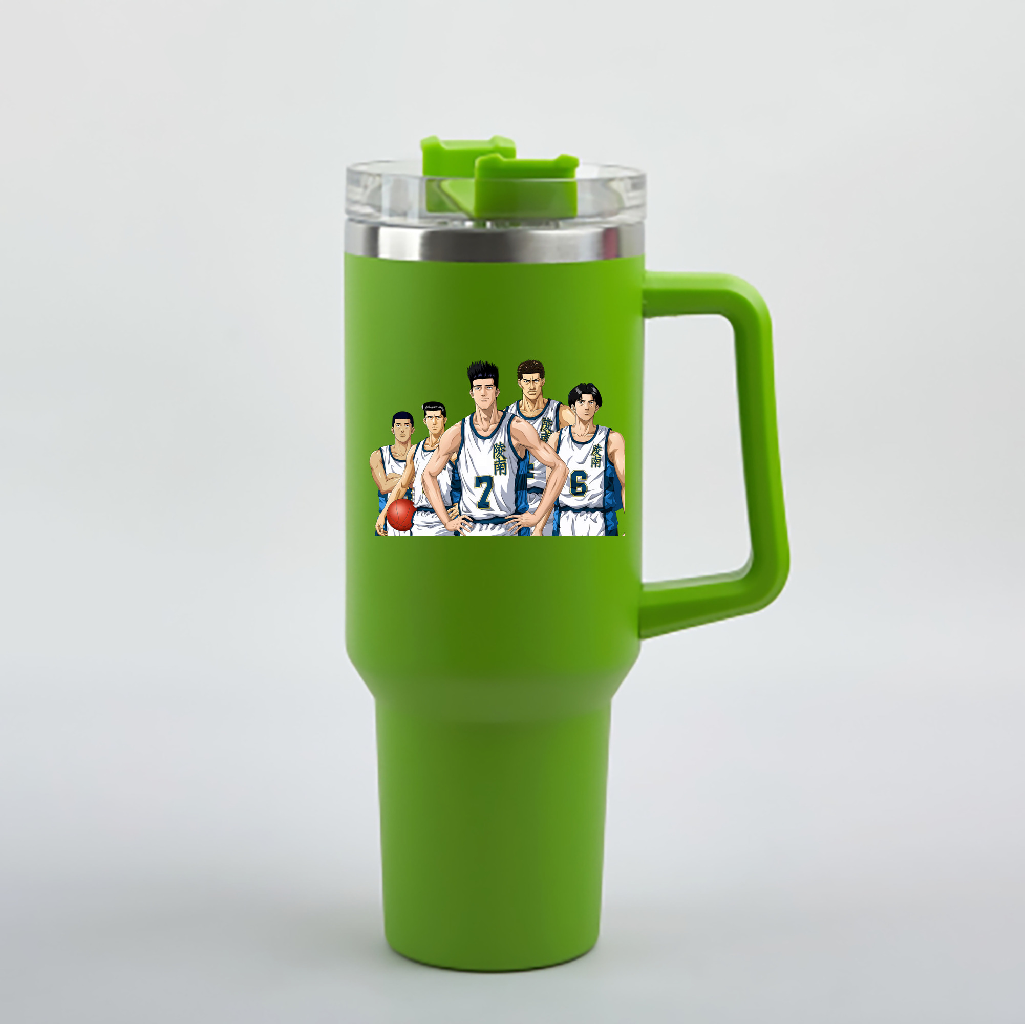 （画像用） SLAM DUNK／スラムダンク 1200mL車用タンブラー - クリスタルステッカー（プラスチックストロー付き）